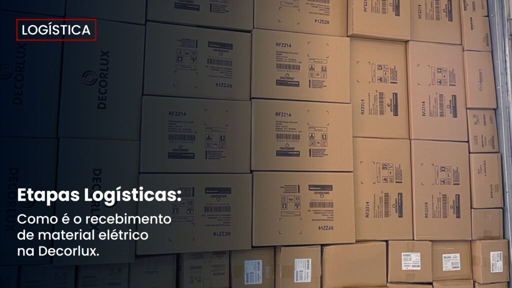 Resumo sobre o artigo que fala sobre as etapas logísticas do recebimento de materiais elétricos no barracão da Decorlux, até separação e expedição de pedidos, utilizando uma estrutura moderna e ágil.